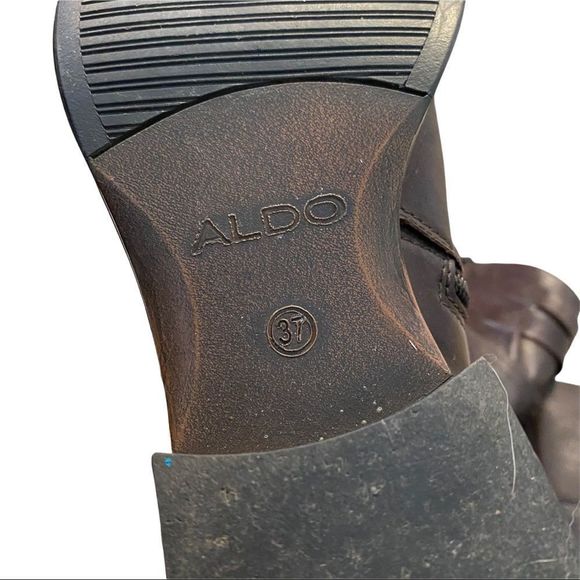 Aldo knee length riding boots genuine leather brown size 7 EUC - Picture 5 of 6